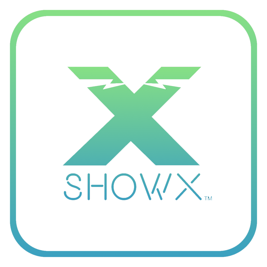 SHOWX logo green-blue